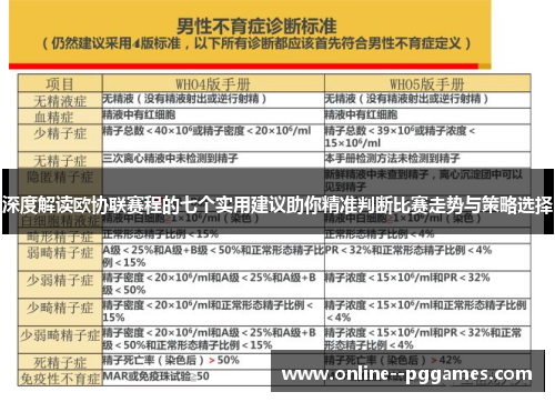 深度解读欧协联赛程的七个实用建议助你精准判断比赛走势与策略选择